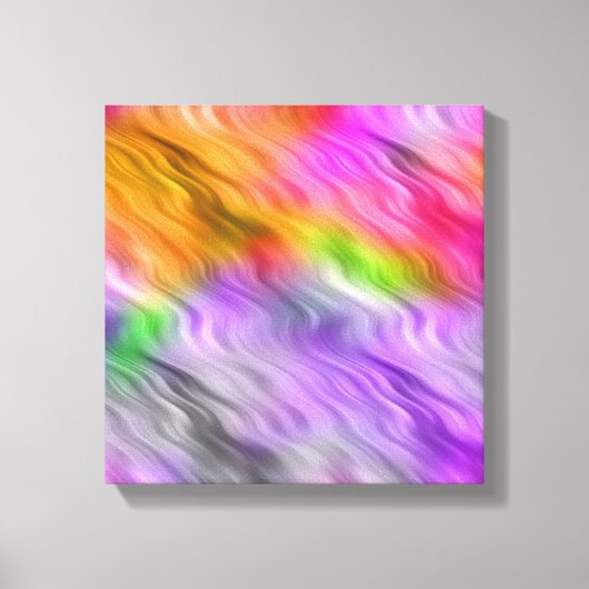 Paarse Orchidee Golvende Textuur Canvas Afdruk (Voorkant)