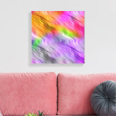 Paarse Orchidee Golvende Textuur Canvas Afdruk (Insitu (Woonkamer))