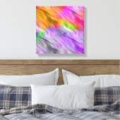 Paarse Orchidee Golvende Textuur Canvas Afdruk (Insitu (Slaapkamer))