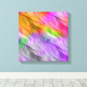 Paarse Orchidee Golvende Textuur Canvas Afdruk (Insitu (Houten vloer))