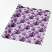 Paarse Orchidee Gradiënt Lagen Cadeaupapier (Uitgerold)