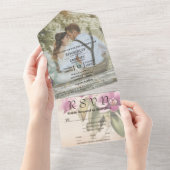 Paarse Orchidee Grote Foto Afbeelding Website All In One Uitnodiging (Afscheurbaar)