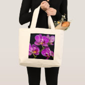 Paarse orchidee grote tote bag (Voorkant (product))