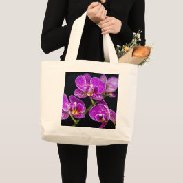 Paarse orchidee grote tote bag