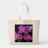 Paarse orchidee grote tote bag (Achterkant)