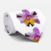 Paarse Orchidee Herenkraag Stropdas (Opgerold)