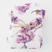 Paarse Orchidee Inpakpapier Set (In situ)