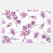 Paarse Orchidee Inpakpapier Set (Voorkant)