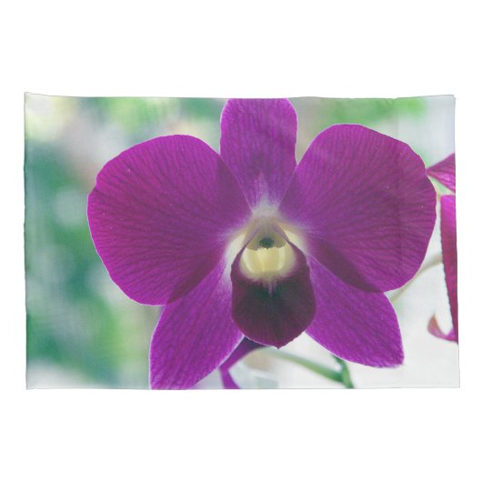 Paarse Orchidee Kussensloop (Achterkant-Rechts)