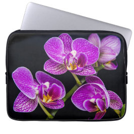 Paarse orchidee laptop sleeve