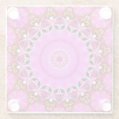 Paarse Orchidee Mandala No 4 Glass Onderzetter (Achterkant)