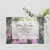 Paarse orchidee Moederdag Binnenuitnodiging Kaart (Staand voorkant)