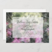 Paarse orchidee Moederdag Binnenuitnodiging Kaart (Voorkant / Achterkant)