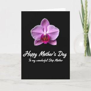 Paarse Orchidee Moederdag kaart