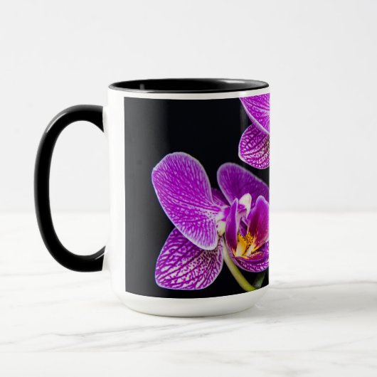Paarse orchidee mok (Links)