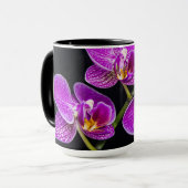 Paarse orchidee mok (Voorkant links)