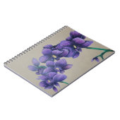 Paarse orchidee notitieboek (Linkerzijde)