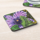 Paarse Orchidee Onderzetter Set van 6 (Linkerzijde)