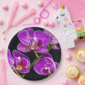 Paarse orchidee papieren bordje (Feest)