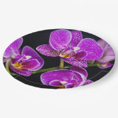 Paarse orchidee papieren bordje (Gekanteld)