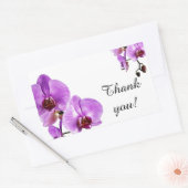 Paarse orchidee phalaenopsis dank u rechthoekige sticker (Envelop)