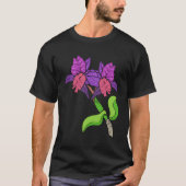 Paarse Orchidee Plant Hoarder T-shirt (Voorkant)