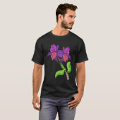 Paarse Orchidee Plant Hoarder T-shirt (Voorkant volledig)