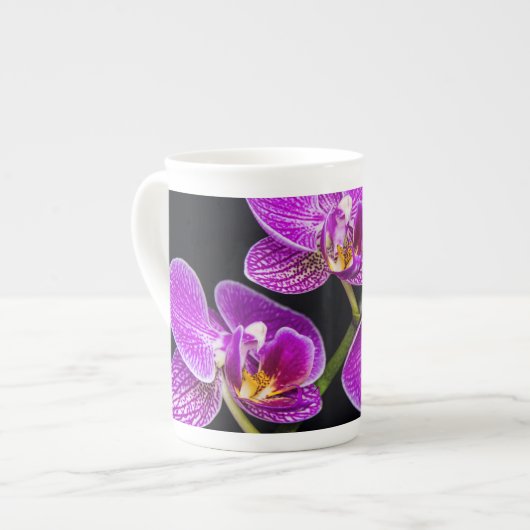 Paarse orchidee porselein kop (Links)