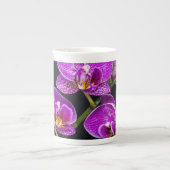 Paarse orchidee porselein kop (Voorkant)