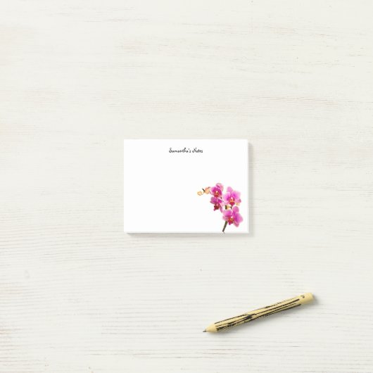 Paarse Orchidee Post-it Notities Post-it® Notes (Op bureau)