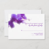Paarse Orchidee Respons Kaart (Voorkant)