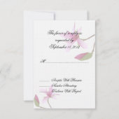 Paarse Orchidee RSVP Uitnodiging (Achterkant)