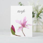 Paarse Orchidee RSVP Uitnodiging (Staand voorkant)