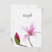 Paarse Orchidee RSVP Uitnodiging (Voorkant / Achterkant)