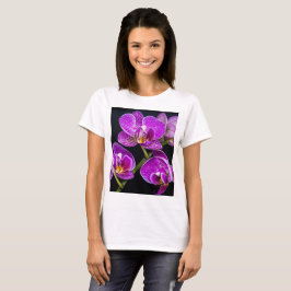 Paarse orchidee t-shirt