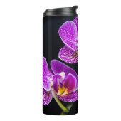 Paarse orchidee thermosbeker (Gedraaid links)
