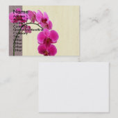 Paarse orchidee visitekaartje (Voorkant / Achterkant)
