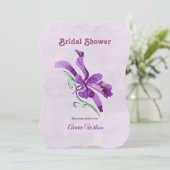 Paarse Orchidee Vrijgezellenfeest Kaart (Staand voorkant)