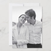 Paarse orchidee waterverf botanische bruiloft foto kaart (Achterkant)