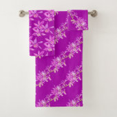 Paarse orchidee waterverf bruiloft bad handdoek (Insitu)