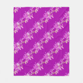 Paarse orchidee waterverf bruiloft fleece deken (Voorkant)