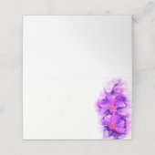Paarse orchidee waterverf kunst gast plaats kaarte plaatskaartje (Buitenkant ongevouwen)
