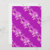 Paarse orchidee waterverf moderne botanische bruil kaart (Achterkant)