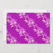 Paarse orchidee waterverf moderne botanische bruil kaart (Achterkant)