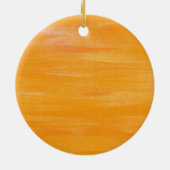 Paarse orchidee waterverf oranje pop keramisch ornament (Achterkant)