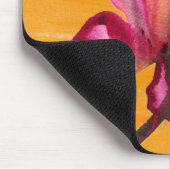 Paarse orchidee waterverf oranje pop muismat (Hoek)