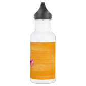 Paarse orchidee waterverf oranje pop waterfles (Rechts)