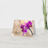 Paarse Orchidee Wenskaart Kaart (Voorkant)