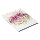 Paarse Orchideeën Abstracte Kunstkalligrafie Notitieblok (Schuin)