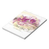 Paarse Orchideeën Abstracte Kunstkalligrafie Notitieblok (Linkerzijde)